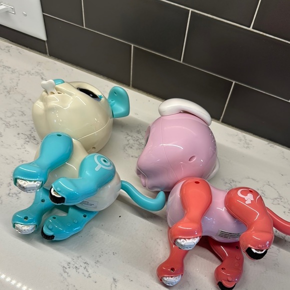 Interactive Pink and Blue Learning Toy Dogs - Picture 5 of 7